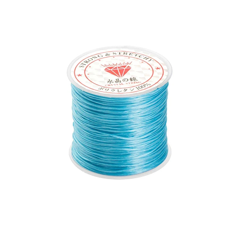 Crystal Clear Elastic Bead Cord for Bracelets & Jewelry Making Elastic Bead Cord Qme Blue