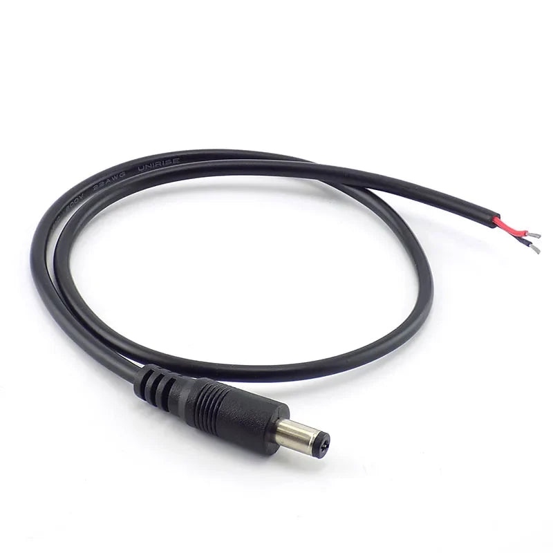 DC Female Connector Cable 5.5x2.5mm Tinned End 18AWG Power Cord DC Power Cable Qme