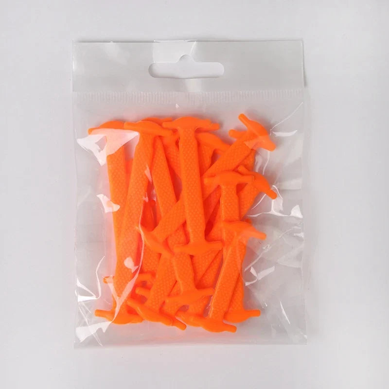 Silicone No-Tie Elastic Shoelaces – Kids, Women & Men Elastic Shoelaces Qme Orange China Mainland