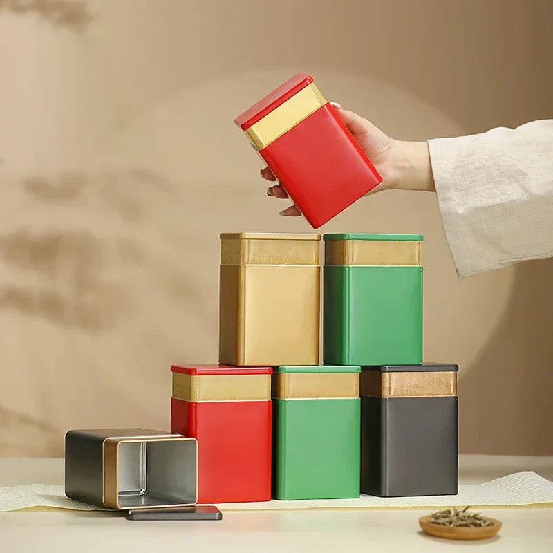 Mini Empty Tea Tin Can – Sealed Aluminium Storage Jar Tea Storage Tin Qme