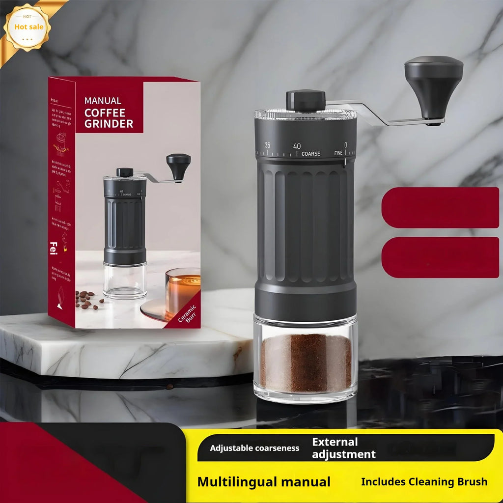 Lightweight Manual Hand Coffee Bean Grinder – No Electric Needed Manual Coffee Grinder Qme
