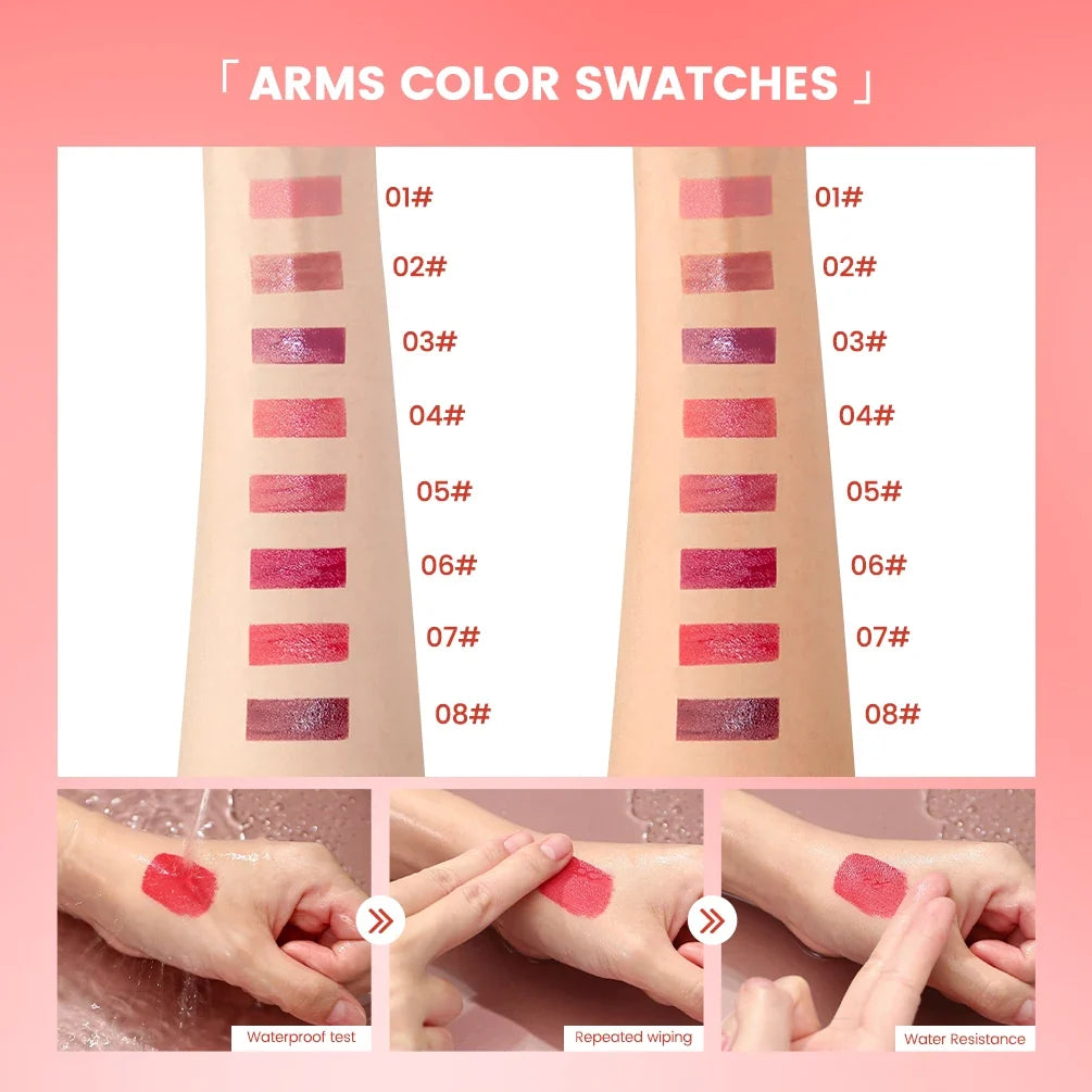 QIBEST Watery Gloss Lip Glaze – Moisturizing Long-Lasting Gloss Lip Glaze Gloss Qme