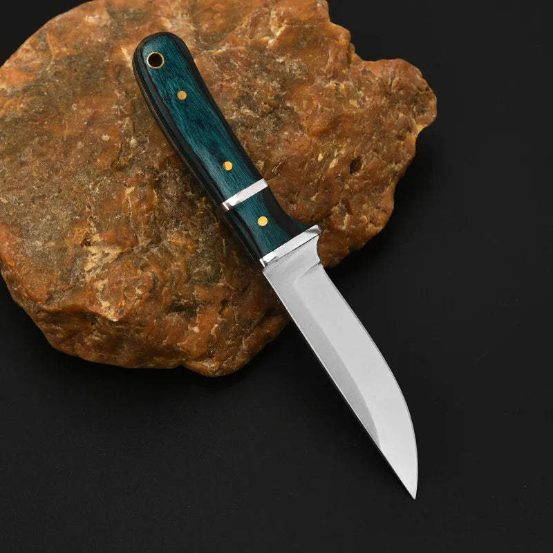 Swayboo Fixed Blade Knife – Stainless Steel Wood Handle BBQ Fixed Blade Knife Qst