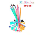 Silicone Reusable Cable Wire Organizer & Cord Winder Ties Cable Organizer Ties Qme 30PCS color mixing
