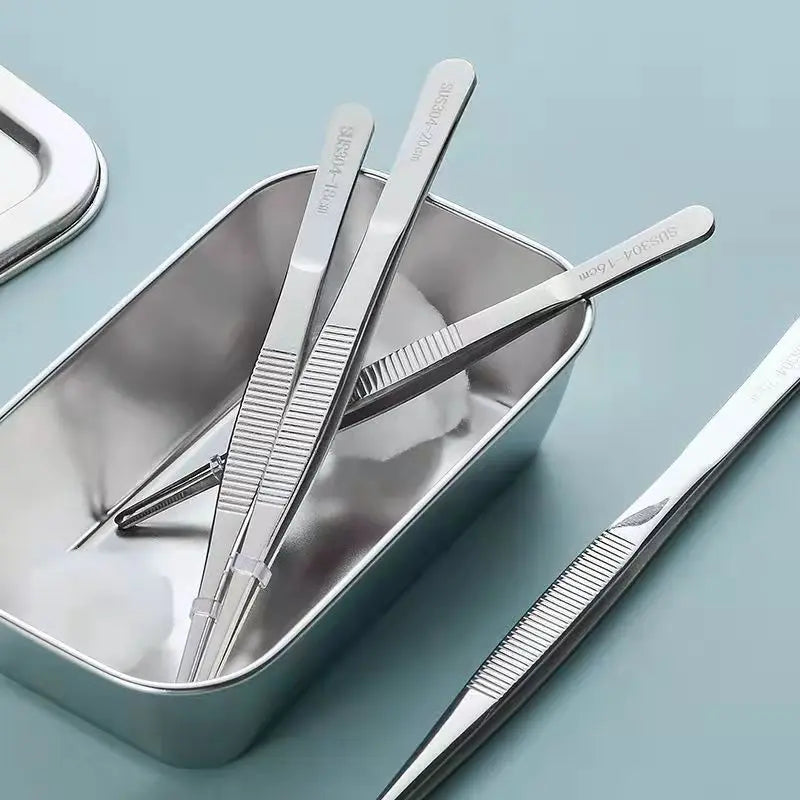 Stainless Steel Elbow Tweezers Aquarium Clip – Long Forceps Aquarium Tweezers Qme