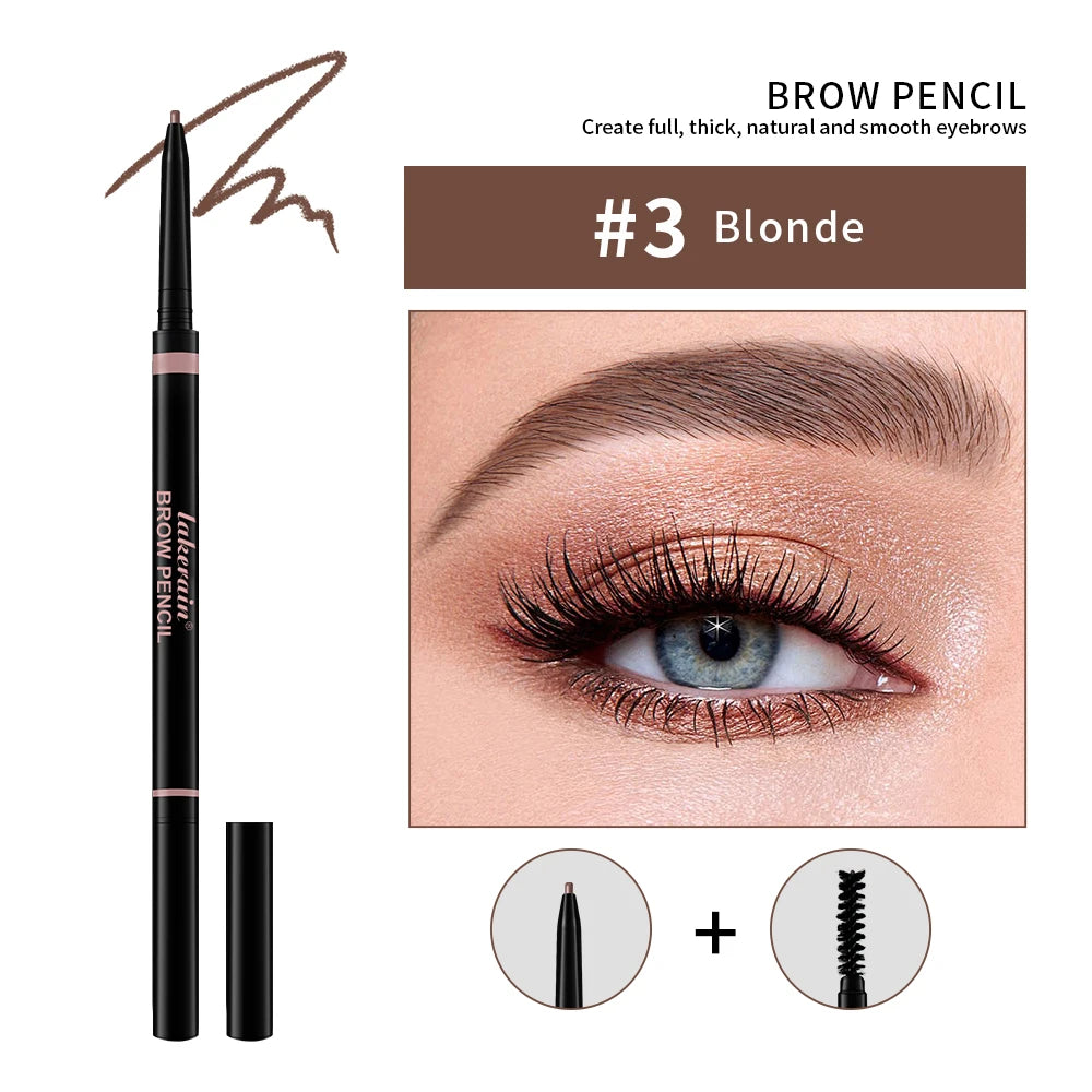 Waterproof Ultra Fine Double-Head Eyebrow Pen – Dark Brown Eyebrow Pencil Qst 03