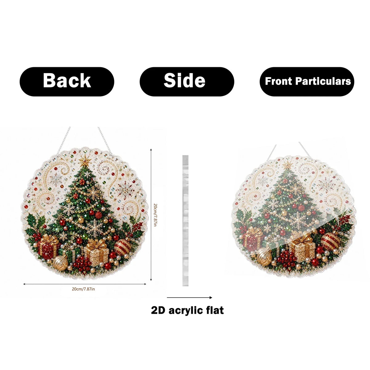 Christmas Pearl & Diamond DIY Hanging Decoration Kit | Acrylic DIY Craft Kit Qme