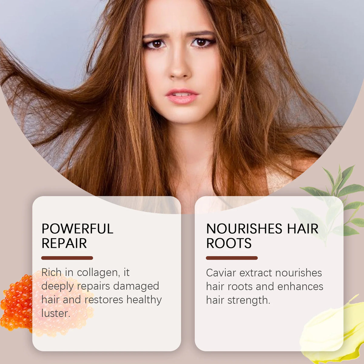 WIYUN Collagen Hair Mask – Keratin Deep Conditioning Treatment Hair Treatment Mask Qst