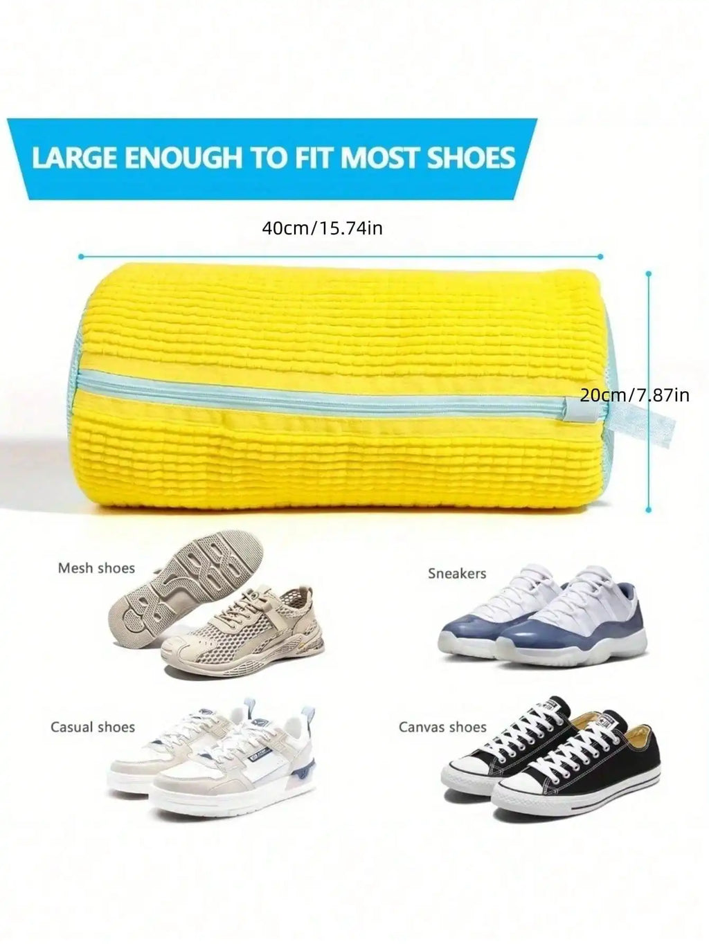 360° Shoe Washing Machine Bag – Anti-Deformation Laundry Bag Shoe Laundry Bag Qme