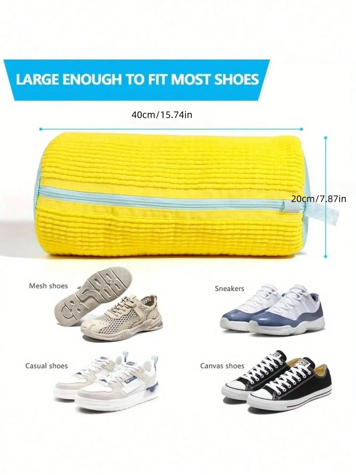 360° Shoe Washing Machine Bag – Anti-Deformation Laundry Bag Shoe Laundry Bag Qme
