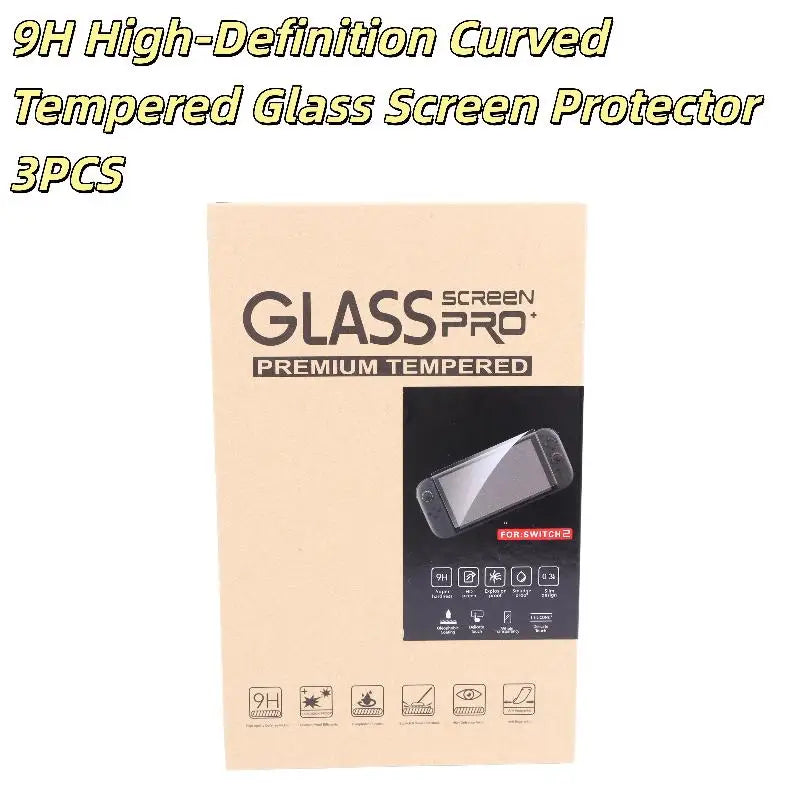 Nintendo Switch 2 Tempered Glass Screen Protector 9H HD Screen Protector Qme 3PCS H9