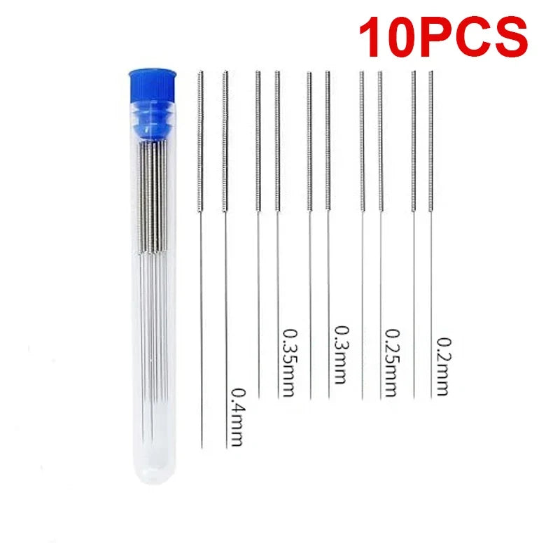 10-Piece Stainless Steel Cleaning Nozzle Kit | Unclog Tool Set Nozzle Cleaning Kit Qme 10pcs