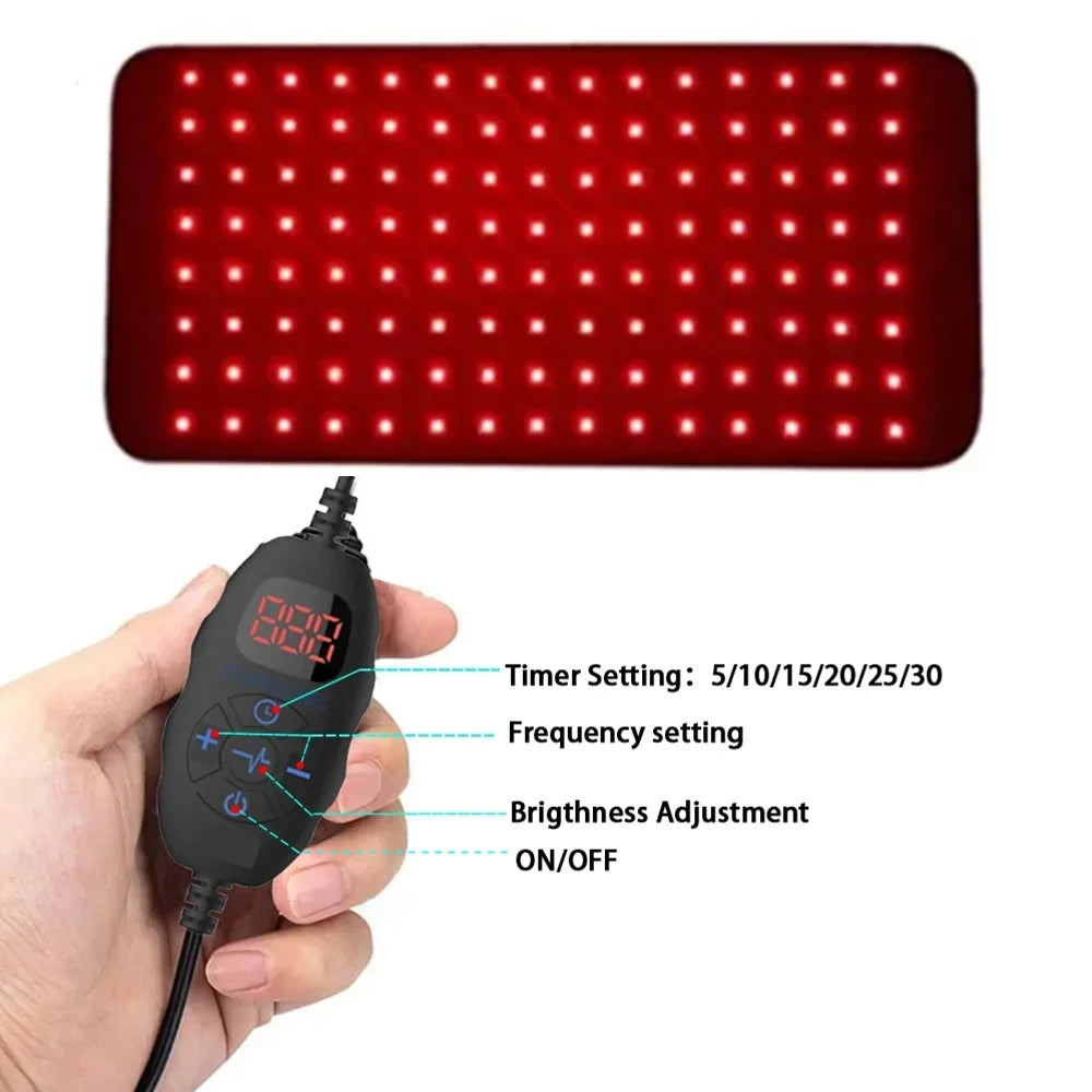 120 LED Red Light Therapy Pad 660nm 850nm – Wearable Wrap Light Therapy Pad Qst