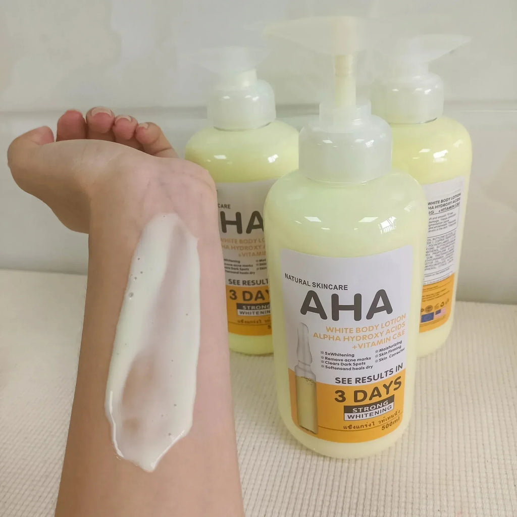 Whitening Body Cream Hydroxy Acids Vitamin C & E – 500ml Whitening Body Cream Qme