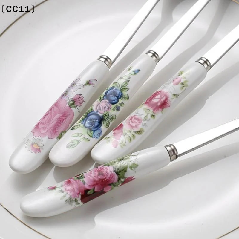 Stainless Steel Coffee Spoons with Ceramic Handles | Qme Coffee Spoons Qme