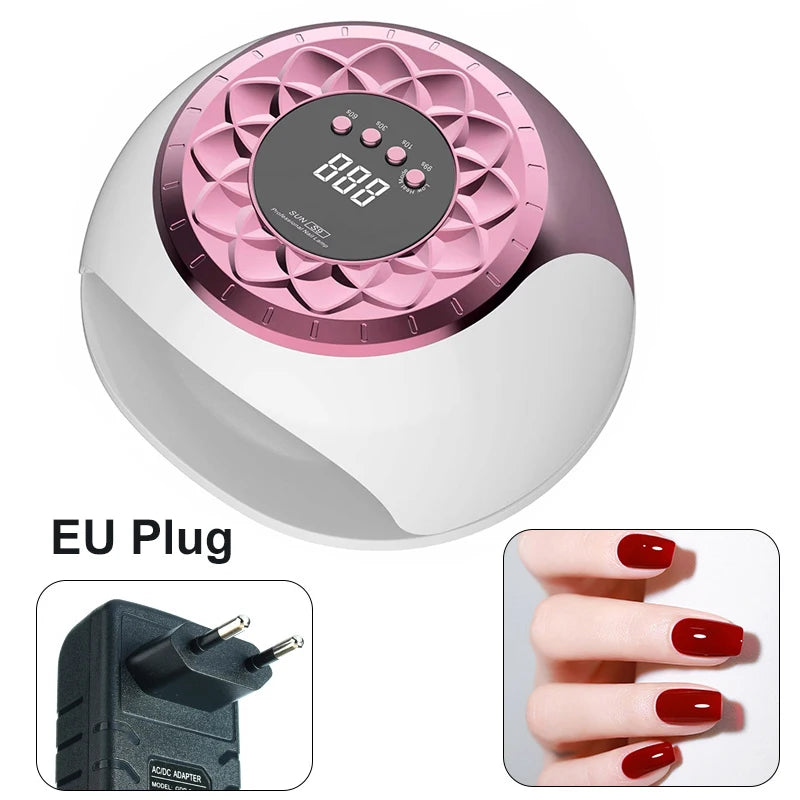 268W UV LED Nail Lamp – 57-Bead Gel Polish Dryer | Salon Use UV LED Nail Lamp Qst 220V-EU