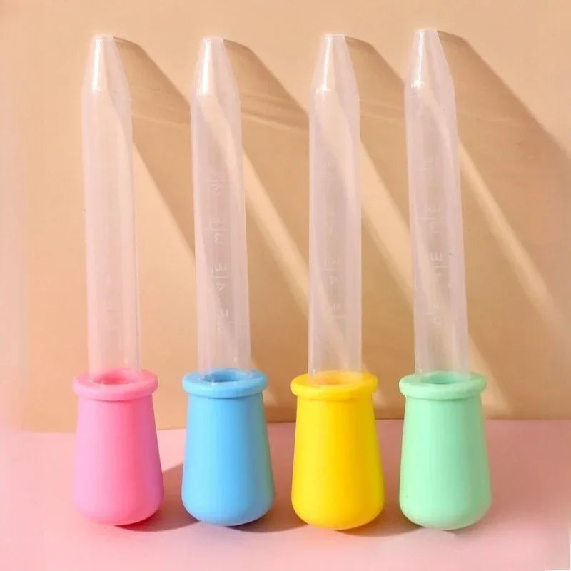 Silicone Baby Medication Dropper Straw 5pcs – Safe Dispenser Baby Medicine Dispenser Qme