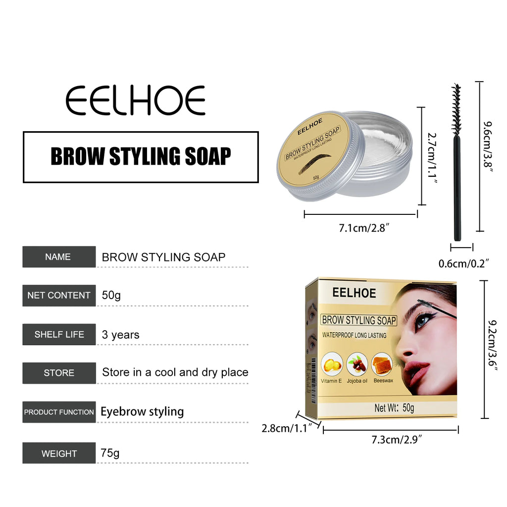 Eelhoe Clear Brow Gel – Smudge-Proof 3D Eyebrow Shaper Eyebrow Setting Gel Qst