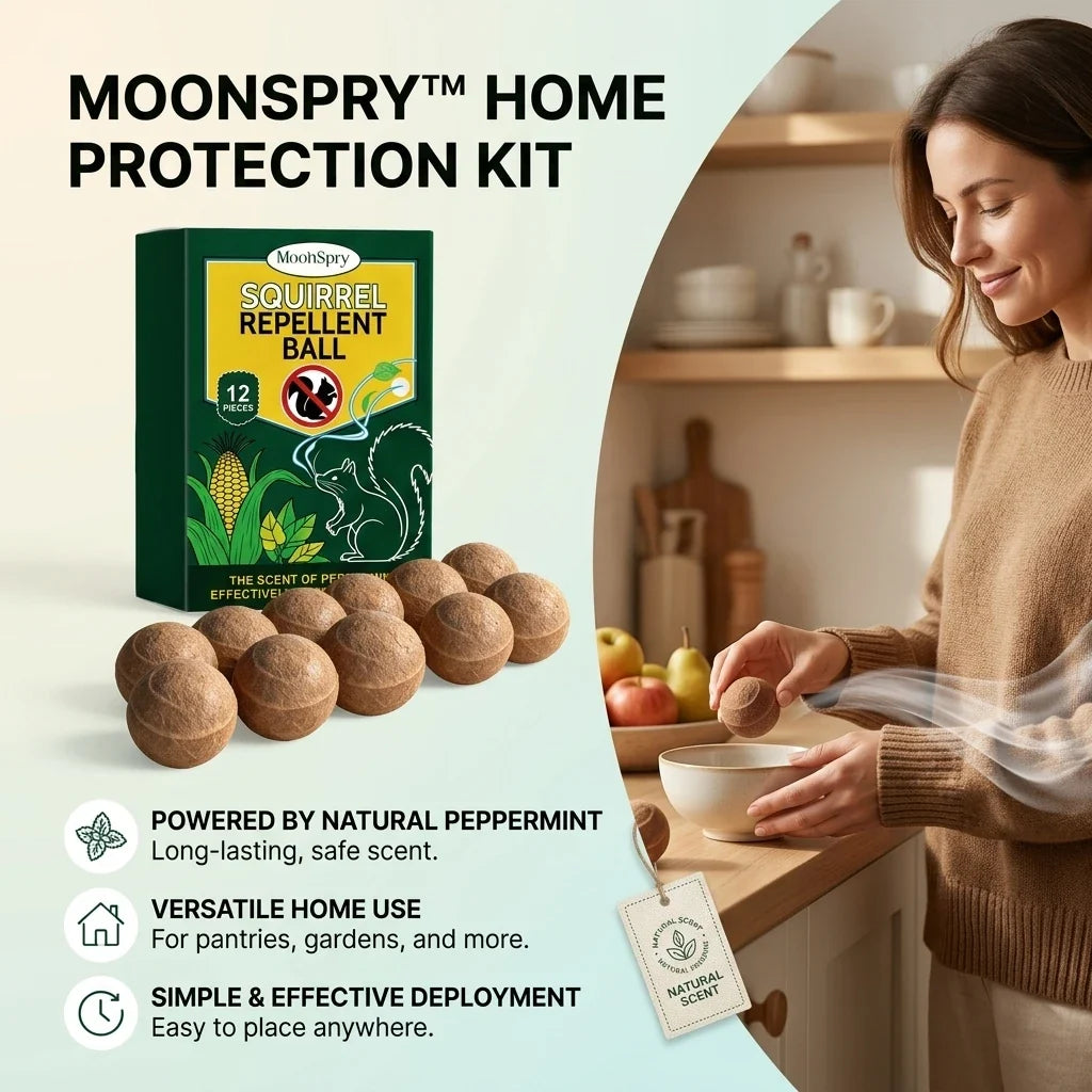 Squirrel Repellent Balls 12-Pack – Natural Garden Deterrent Squirrel Repellent Qme