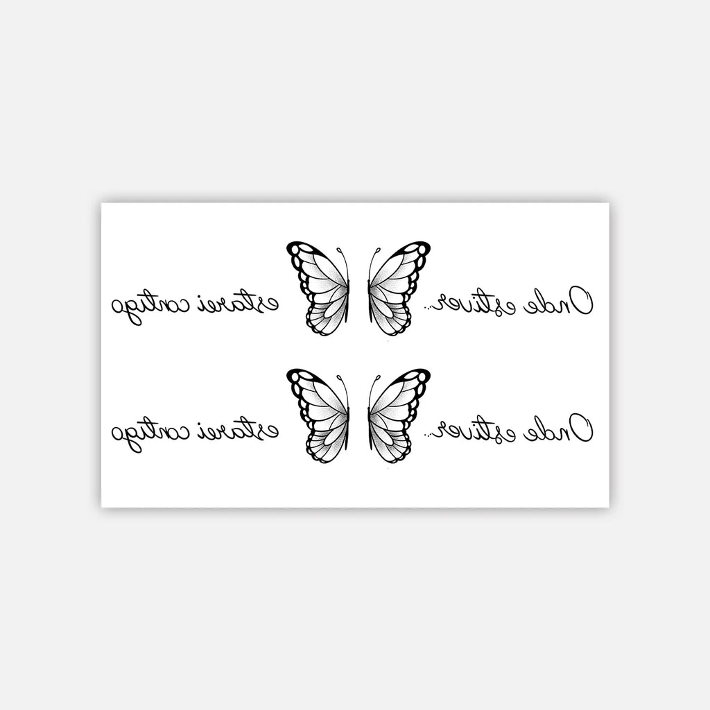 Butterfly Temporary Tattoo Stickers – Realistic Fine Line Art Temporary Tattoo Sticker Qme