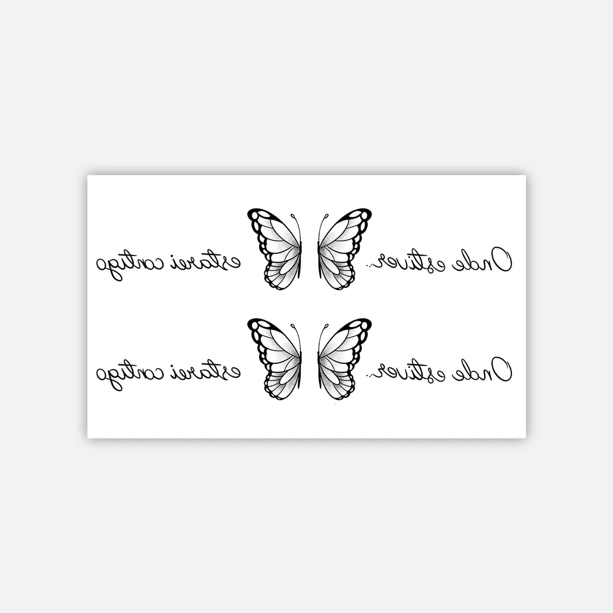 Butterfly Temporary Tattoo Stickers – Realistic Fine Line Art Temporary Tattoo Sticker Qme