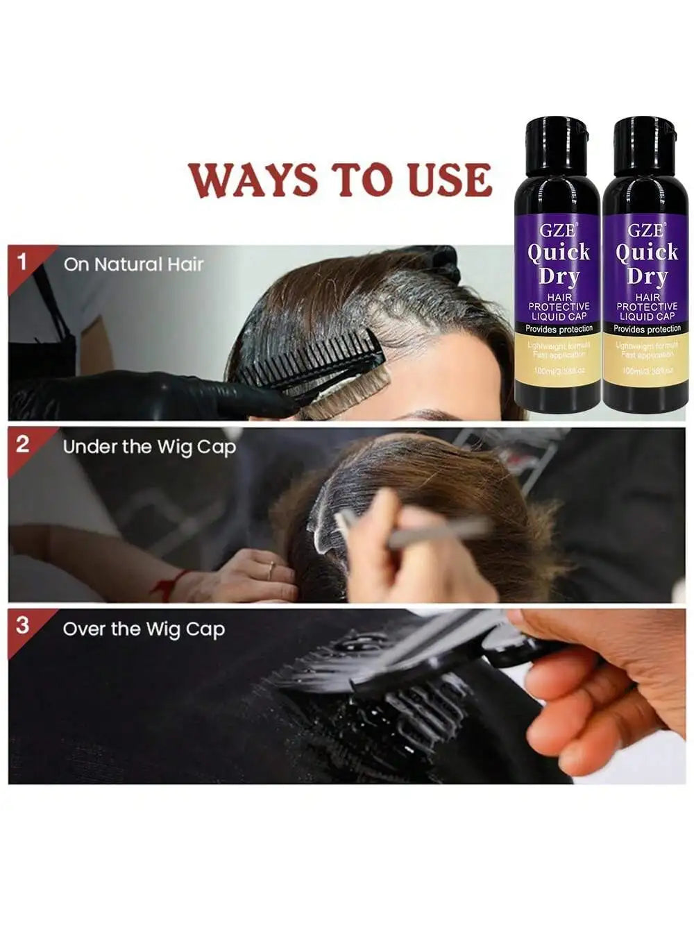 GZE Weave Glue Liquid Shield Leave-In Hair Protector Conditioner Leave-In Hair Conditioner Qme