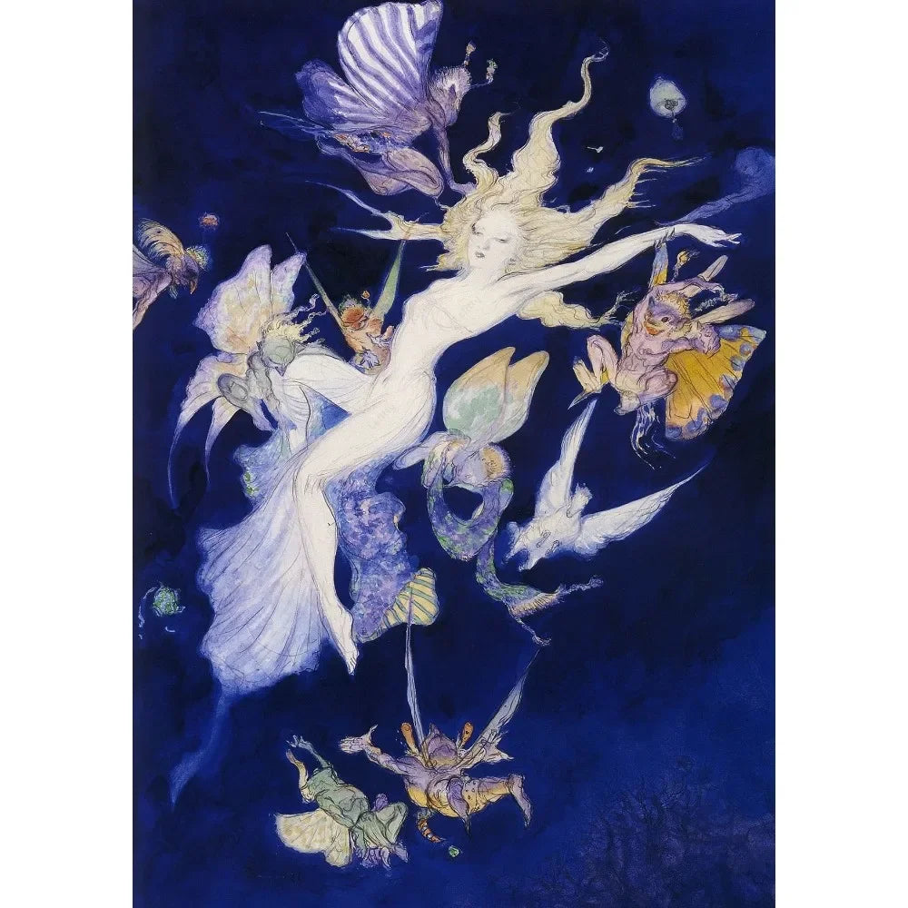 Yoshitaka Amano Final Fantasy Canvas Wall Art Poster Print Canvas Art Print Qst