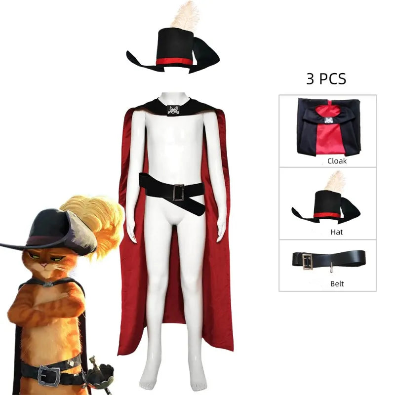Puss in Boots Cat Cosplay Costume Cloak | 7 Colors Cosplay Costume Cloak Qme