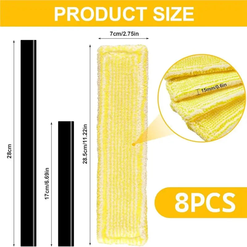 Kärcher WV2 WV5 Replacement Parts – Rubber Blade & Microfibre Mop Window Vacuum Accessories Qst