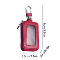Leather Car Key Case – Key Fob Protector with Coin Holder Leather Key Case Qst Red