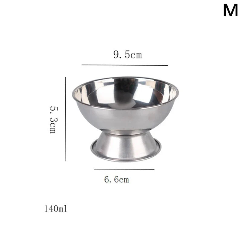 Stainless Steel Ice Cream Cup & Dessert Bowl – S, M, L Stainless Steel Bowl Qme M