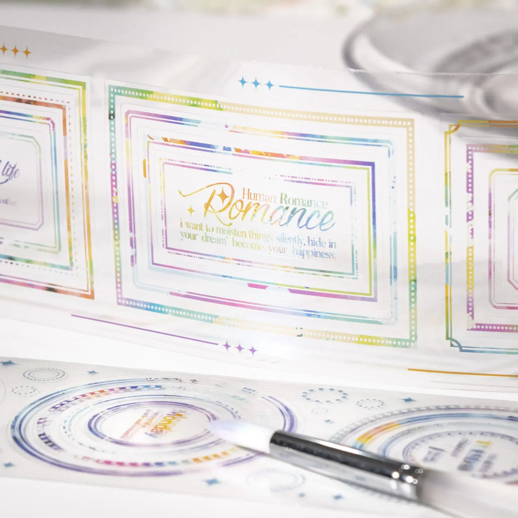 Colorful Border PET Pre-Cut Washi Tape – Scrapbooking & DIY Decorative Washi Tape Qme