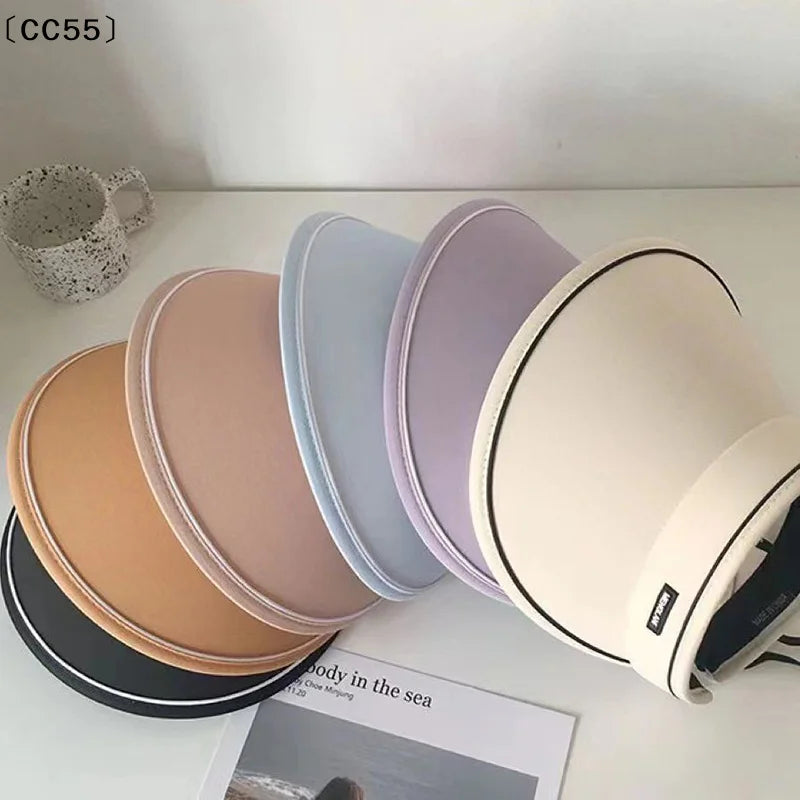 Women's Wide Brim UV Sun Visor Hat – Foldable & Packable Sun Visor Hat Qst