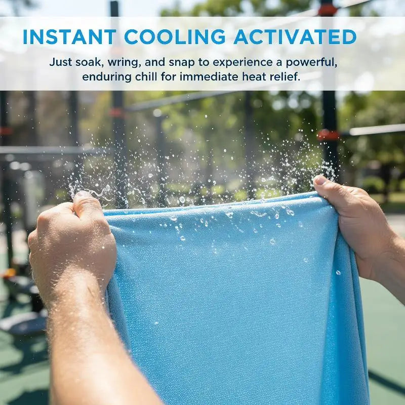 Quick Dry Cooling Towel with Portable Bottle – Gym & Outdoor Cooling Towel Qme