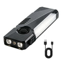 BORUiT 450LM LED Flashlight UV RGB Type-C Rechargeable Magnetic Torch LED Flashlight Torch Qst Black
