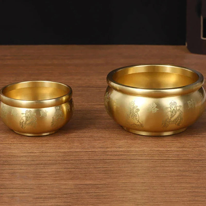 Brass Cornucopia Treasure Bowl Desktop Ornament | Home Decor Desktop Ornament Qme