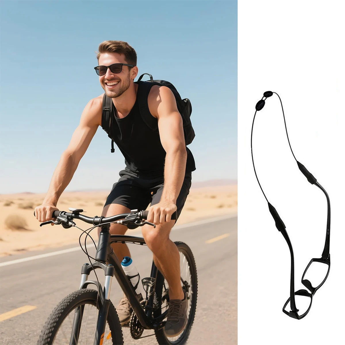 VOPHA Anti-Slip Eyeglass Retainer Strap – Adjustable Unisex Eyewear Retainer Strap Qst