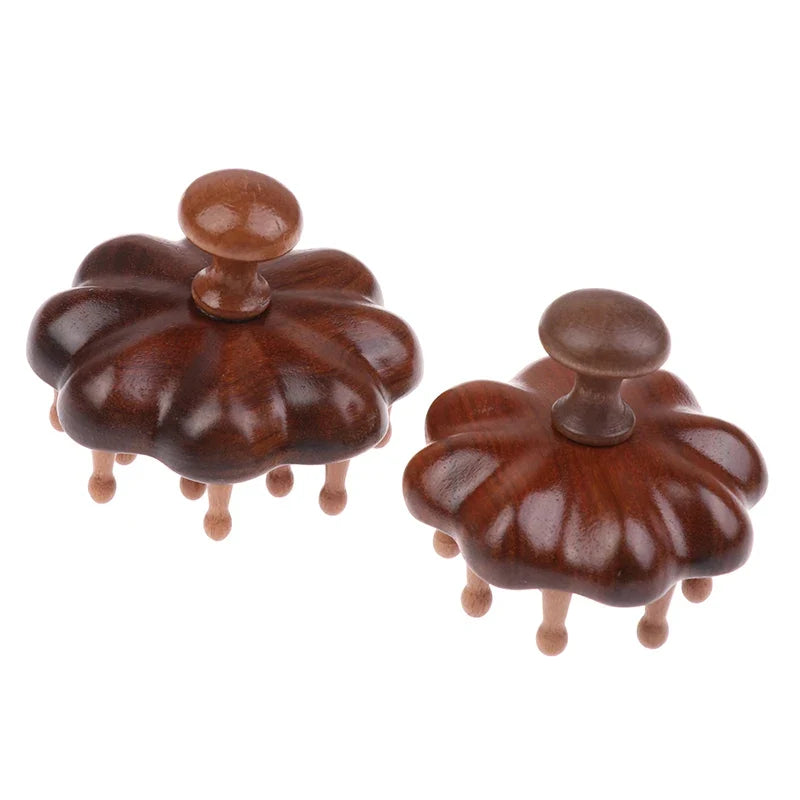 Wooden Scalp Massage Comb – Anti-Static Wide-Tooth Gua Sha Scalp Massage Comb Qme