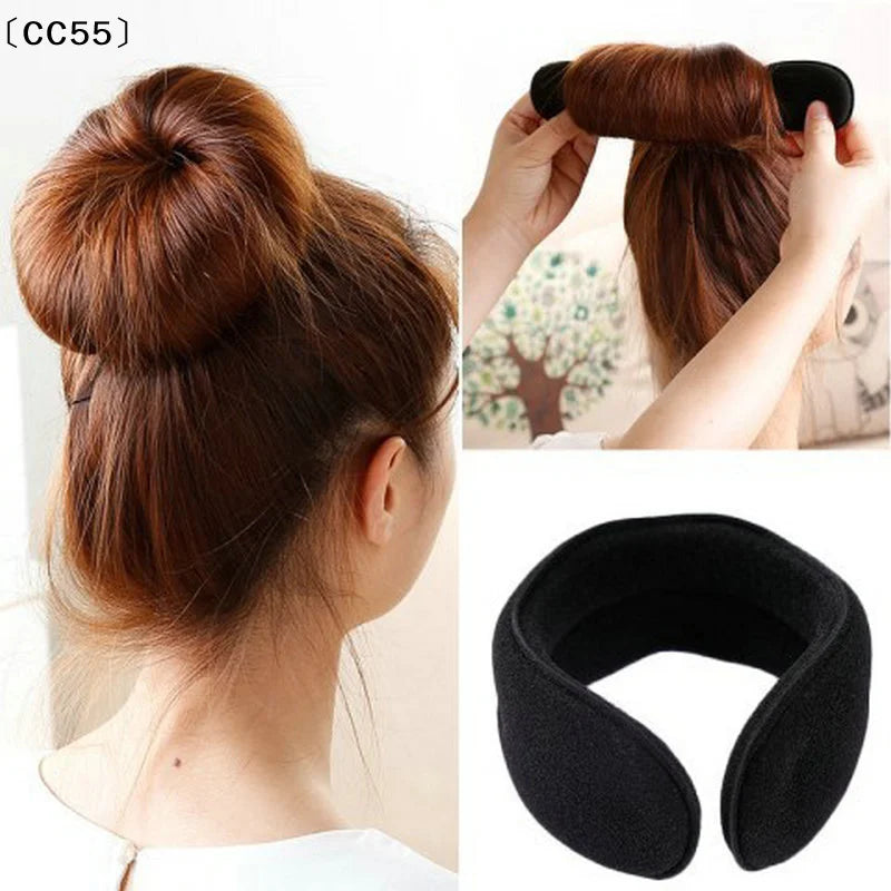 Sponge Donut Bun Curler Twist Hair Styling Headband Hair Styling Tool Qst