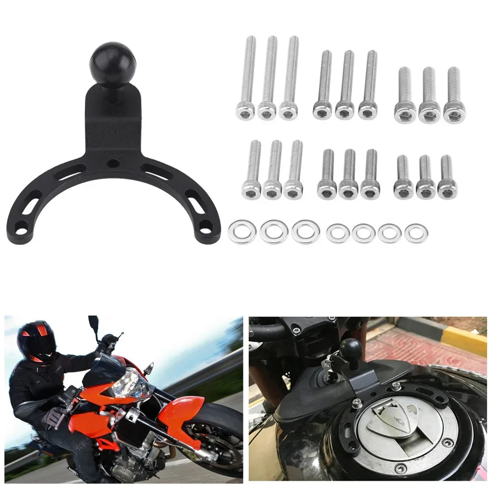 Motorcycle Gas Tank Mount – Adjustable Phone, GPS & Camera Holder Motorcycle Device Mount Qme