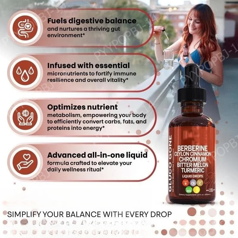 Organic Ceylon Cinnamon & Turmeric Liquid Drops 60ml Herbal Liquid Drops Qst