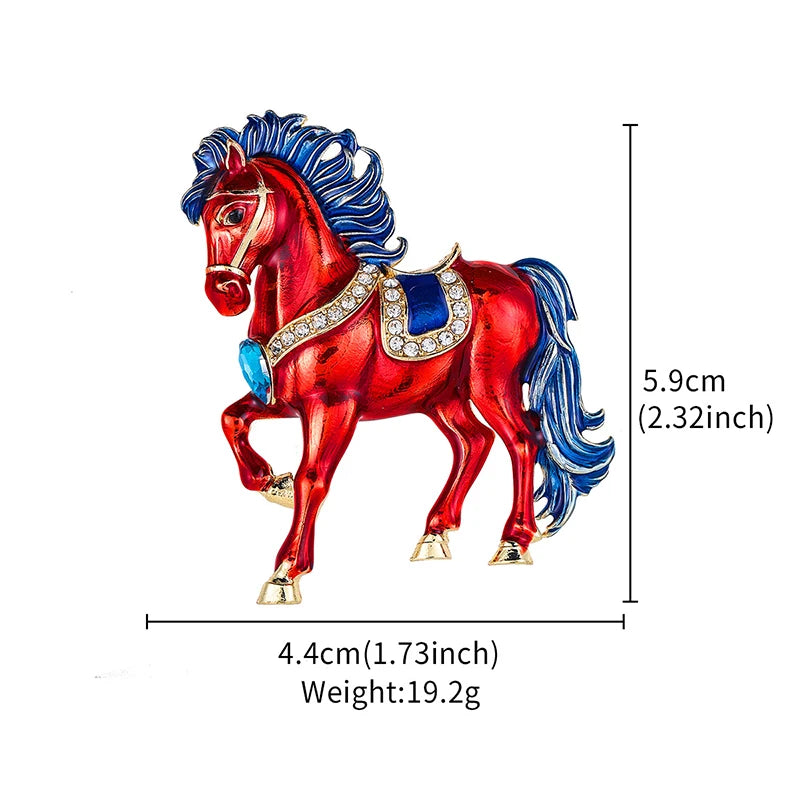 Zodiac Horse Kitten Brooch – Alloy Animal Corsage Pin Animal Brooch Pin Qst A13
