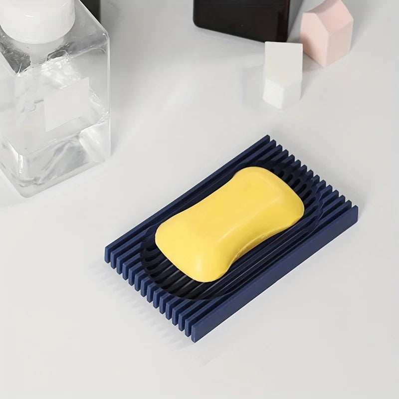 Soft Rubber Drain Soap Dish – No Drilling, No Holes Drain Soap Dish Qme