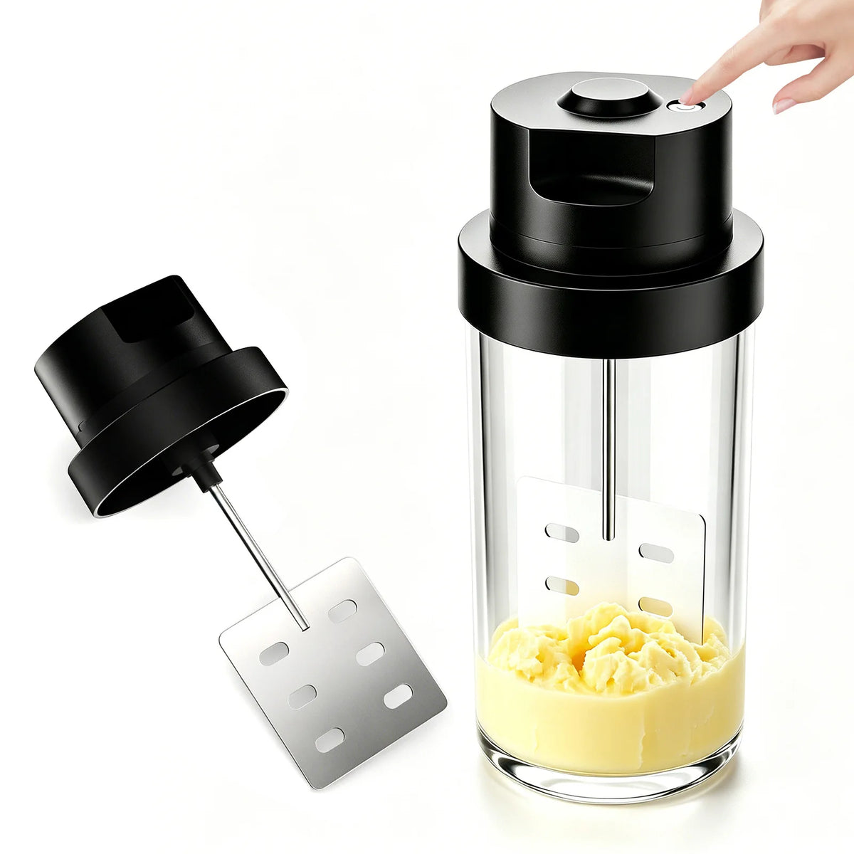 Portable Electric Butter Churner 60W Handheld Cream Mixer Handheld Butter Churner Qst