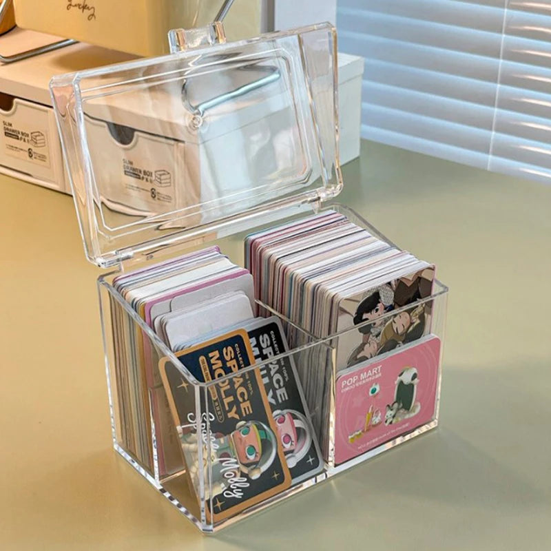Transparent Acrylic Postcard Storage Box – 400 Card Capacity Card Storage Box Qst