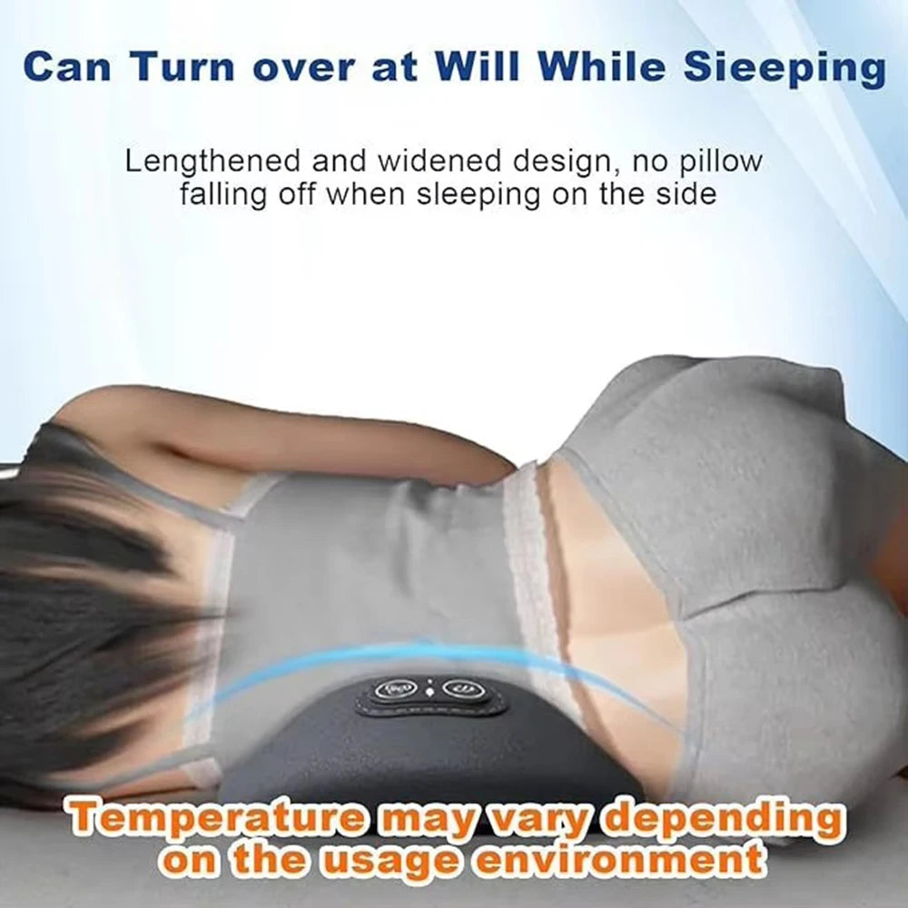 3-in-1 Electric Lumbar Pillow – Heat, Vibration & Traction Electric Massage Pillow Qst