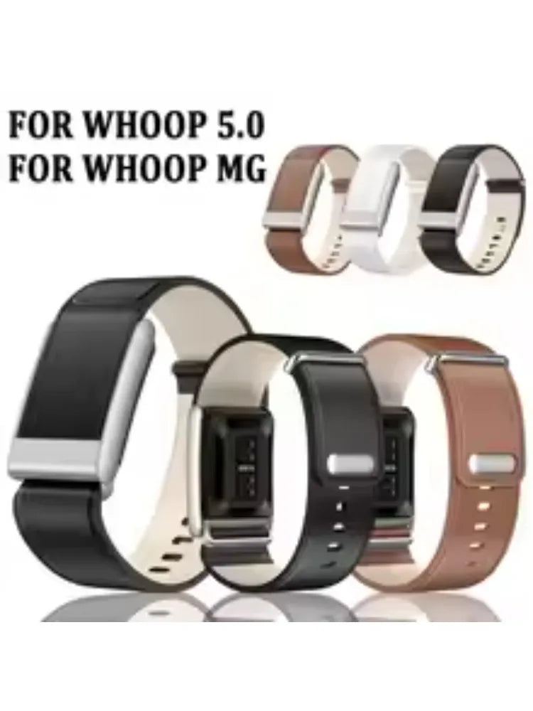 Leather Replacement Strap for WHOOP 5.0 – Soft & Breathable Fitness Tracker Band Qme