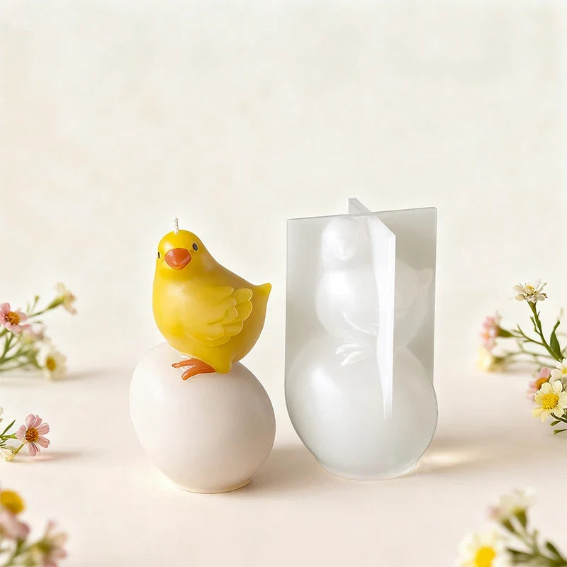Easter Chicken & Egg Silicone Molds for Plaster Resin Crafts Silicone Craft Mold Qme