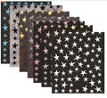 Mix 7 Colourful Star Nail Stickers Laser Pentagram Decals Nail Art Stickers Qme MIX 7 COLOUR