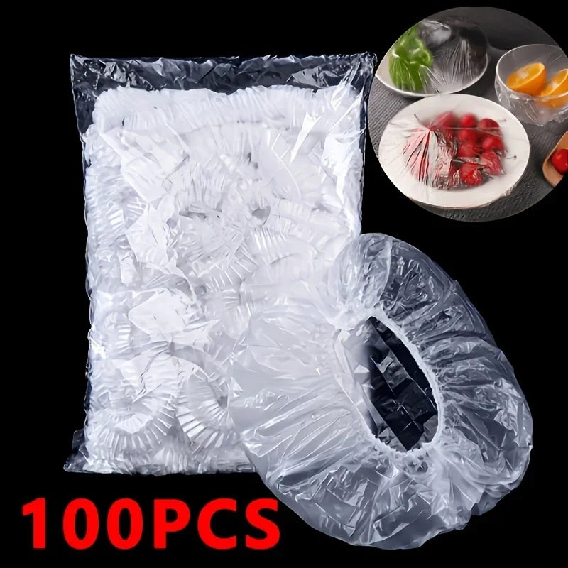100 Sheets Disposable Food Grade Plastic Wrap Cling Film Food Wrap Sheets Qme
